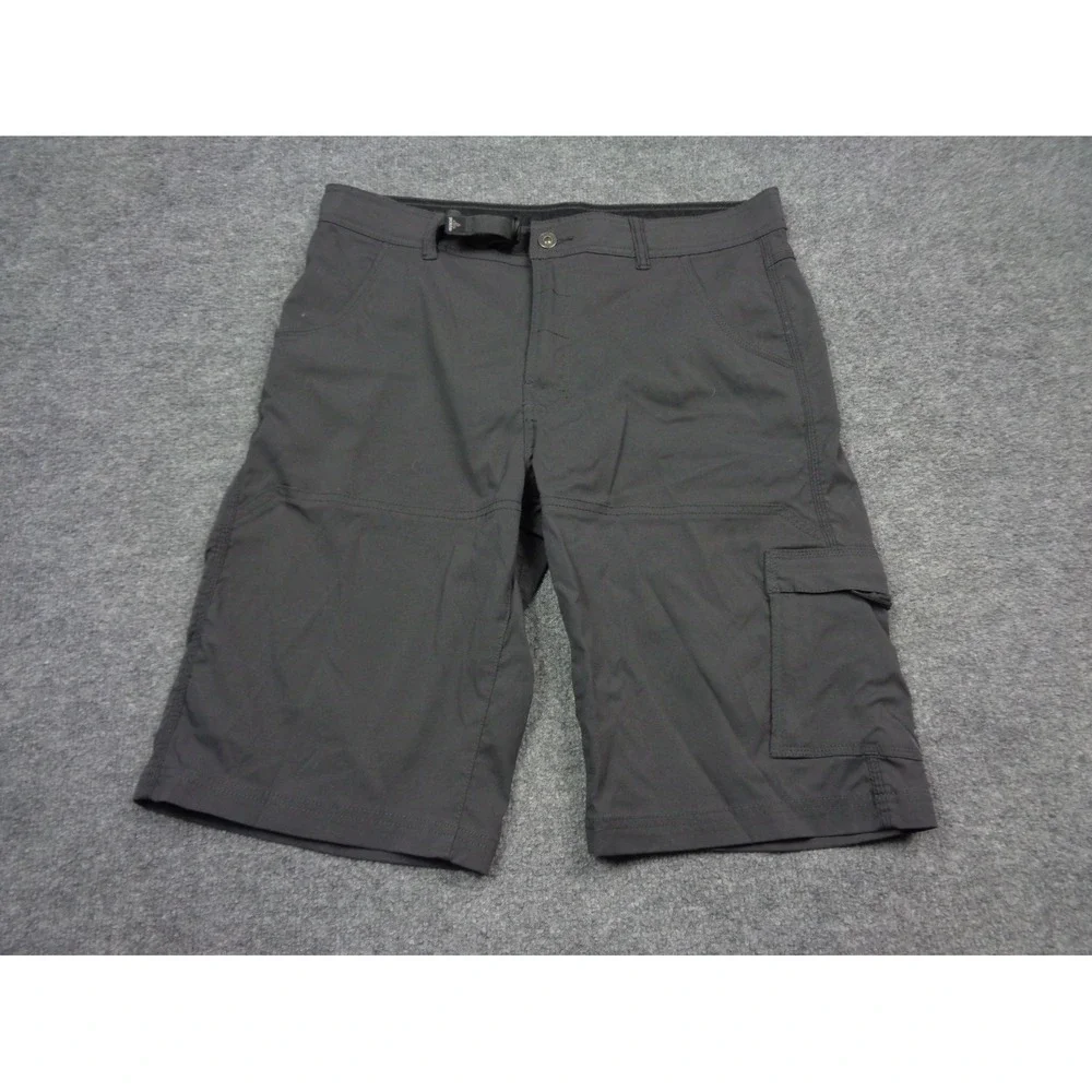 Prana Zion Shorts Mens L Grey Cargo Hiking Outdoor Standard Fit 11 In Inseam